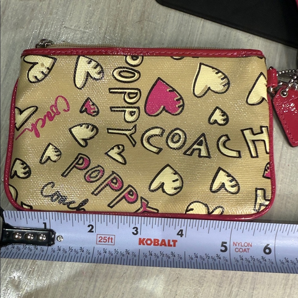 Coach Poppy Pink and Cream Wristlet - Picture 7 of 8